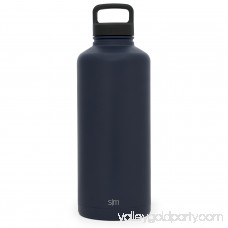 Simple Modern 40 oz Summit Water Bottle + Extra Lid - Vacuum Insulated Powder Coated Sweat Free 18/8 Stainless Steel Flask - Blue Hydro Travel Mug - Robin's Egg 567919851